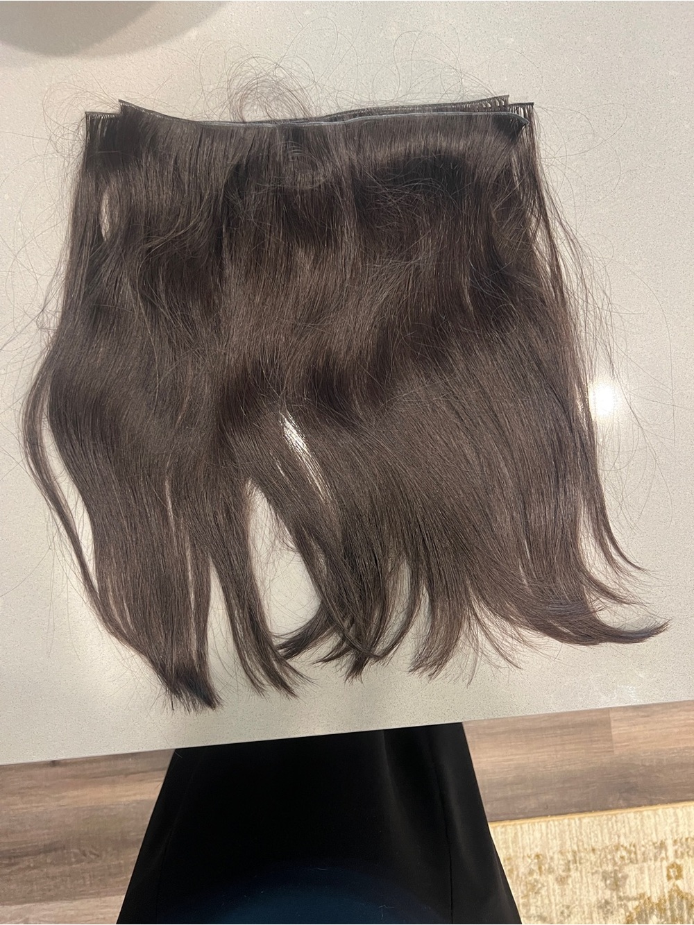 Natural Dark Brown Hair Extension Weft